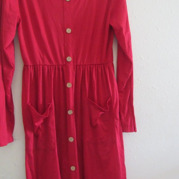 Red long Sleeve dress Size S - Picture 2 of 6
